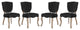 Array Dining Side Chair Set of 4, Black