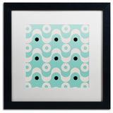Color Bakery 'Fifties Patterns II' Art, Black Frame, White Matte, 16"x16"