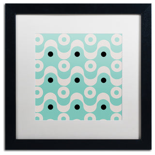Color Bakery 'Fifties Patterns II' Art, Black Frame, White Matte, 16"x16"