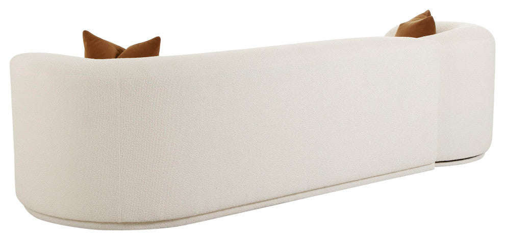 Fickle 2-Piece Modular Right Arm Facing Sofa, Cream