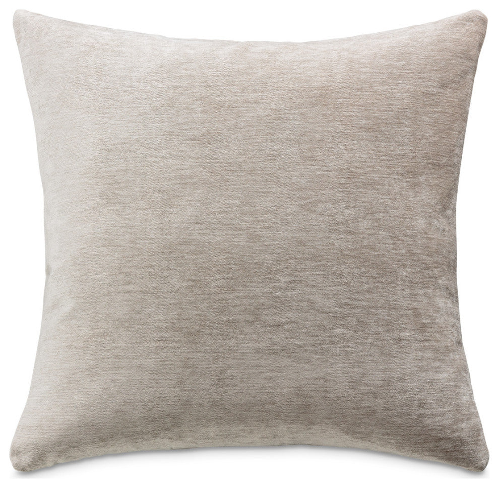 The Smith 20" Square Chenille Pillow, Set of 2, Smoke