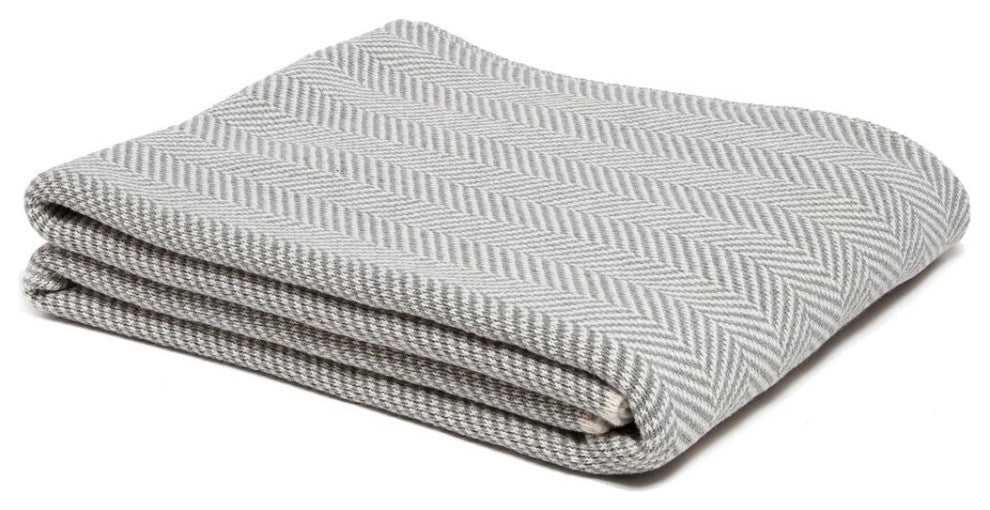 In2green Herringbone Eco Throw, Aluminum