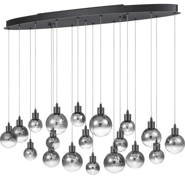 Quoizel PCSH1941BCH LED Island Chandelier, Black Chrome Finish