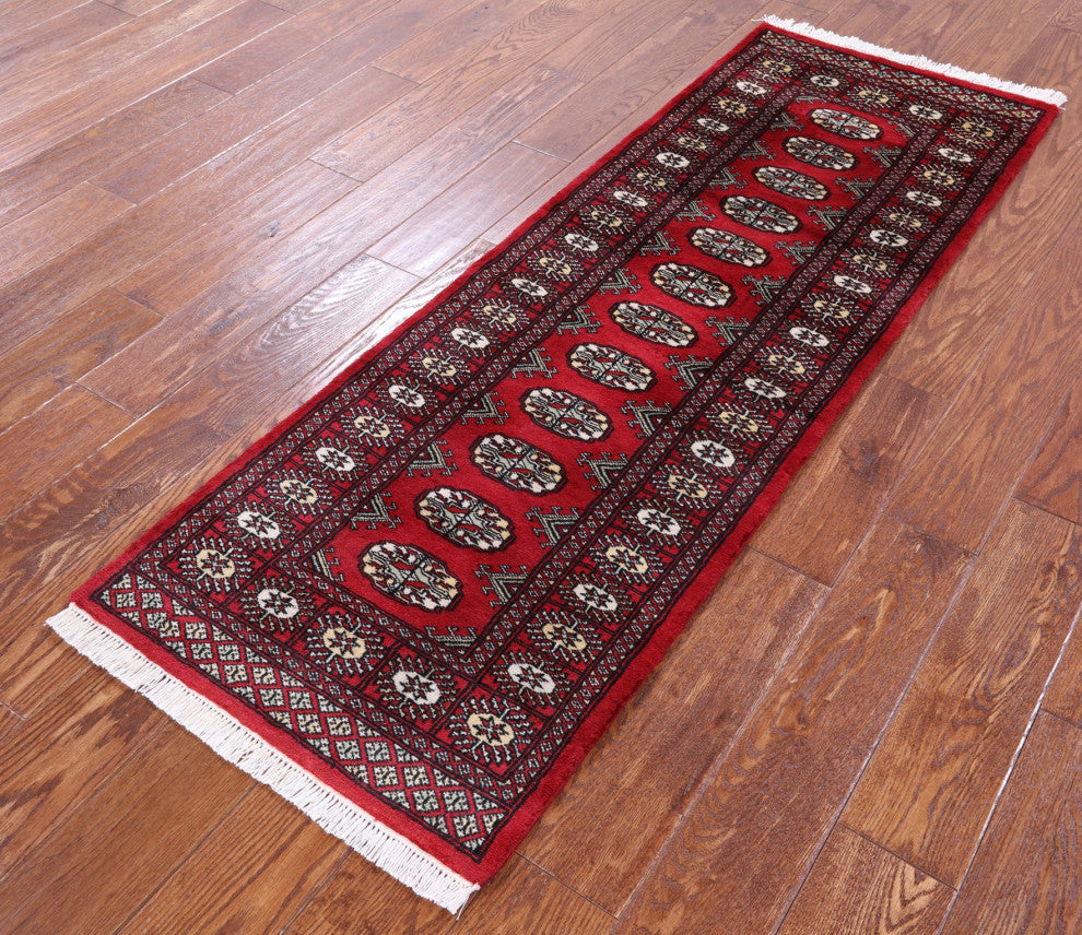 2' 0" X 5' 9" Runner Silky Bokhara Hand-Knotted Rug - Q13830