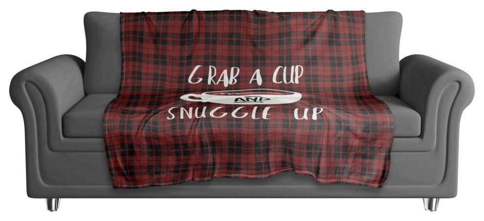 Grab a Cup and Snuggle Up 50x60 Coral Fleece Blanket