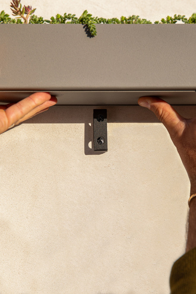 Veadek Geo Series Hanging Planter, Grey, 32", 1 Pack