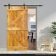 Stained Solid Pine Wood Sliding Barn Door, Colonial Maple, 42"x84", K Series