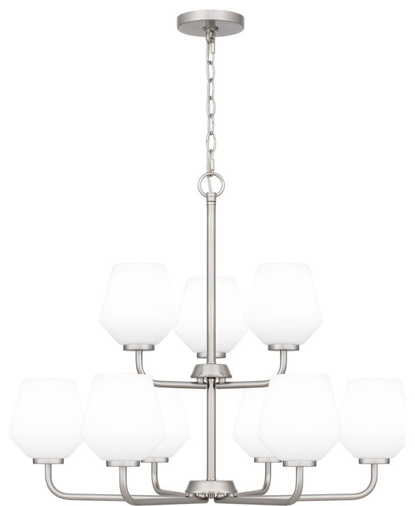 Quoizel NIE5028 Nielson 9 Light 29"W Chandelier - Brushed Nickel