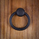 12 Cabinet Ring Pulls Mission Black Wrought Iron |