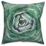 Light Emerald Succulent 18"x18" Outdoor Throw Pillow