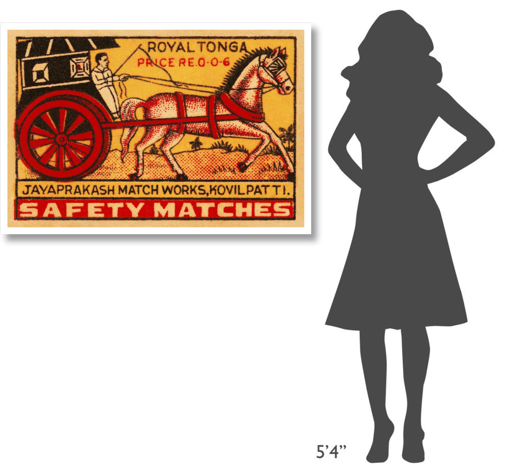 "Royal Tonga Safety Matches" Digital Paper Print by Phillumenart, 46"x31"