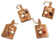 Two's Company Set of 4 Individual Wood Charcuterie Boards