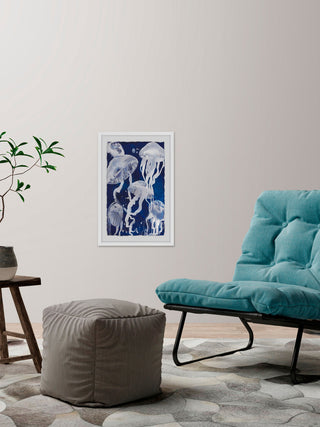 "Jellyfish II" Framed Painting Print, 12"x18"