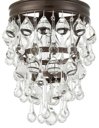 Crystorama Lighting Group 131 Calypso 7"W Crystal Mini Pendant - Matte Black