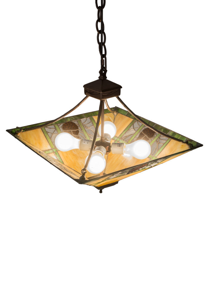 17Sq Pinecone Ridge Inverted Pendant