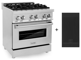 ZLINE 30" Dual Fuel Range, Stainless With Reversible Griddle RA-GR-30