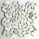Super White Oval Marble Mosaic Tile - Hand-Sorted Pebbles for Stylish Bathroom