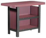 Poly Serving Bar, Cherrywood & Black