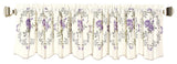 Rose Embroidery Window Curtain Valance, Lilac, 19" X 60"