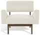 Safavieh Couture Davidson Scandinavian Accent Chair, Ivory/Dark Brown