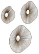 Uttermost Avarie 25x21" Gold Metal Wall Art, 3-Piece Set