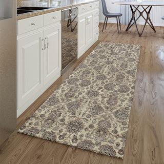 Premium Machine Washable Mayfield AMF702 Ivory 2'3" x 7'6" Runner Rug