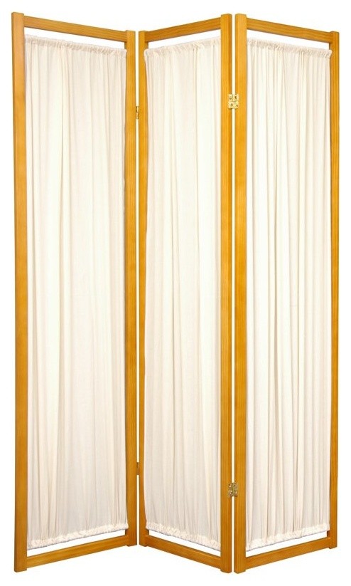 6' Tall Helsinki Shoji Screen, 3 Panel, Honey