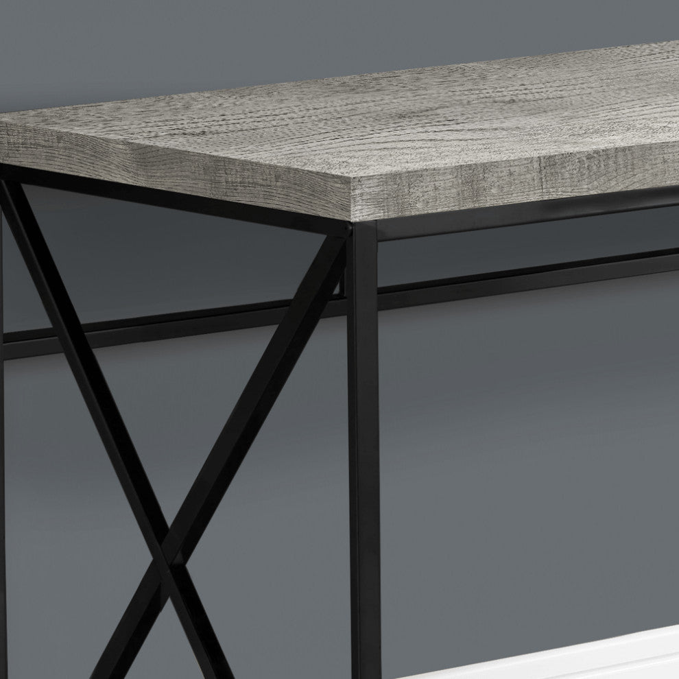 24" Grey Rectangular Computer Desk