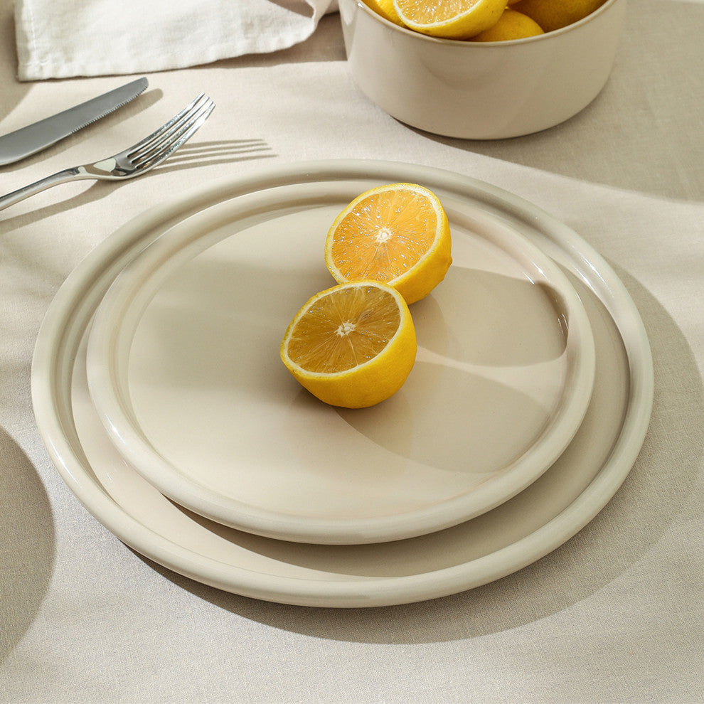Stone Lain Eden Stoneware Salad Plate Set of 4, Beige