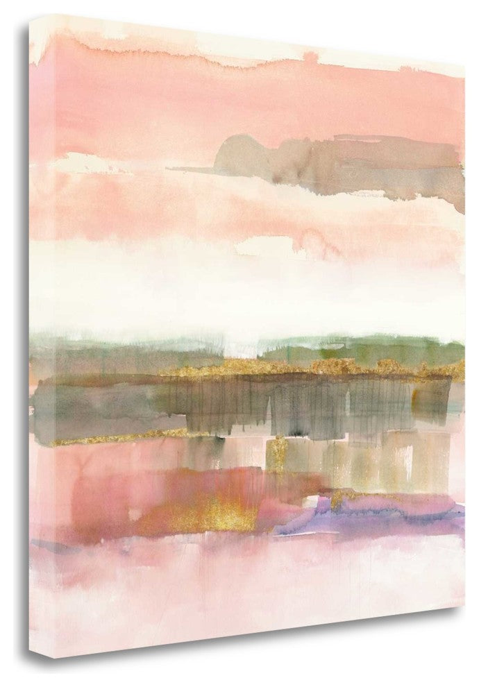 "Influence Of Line And Color Gold Crop" By Mike Schick, Gallery Wrap Canvas