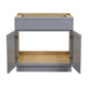 Vanity Art Birch Plywood Single Base Storage Cabinet, Gray, 33"