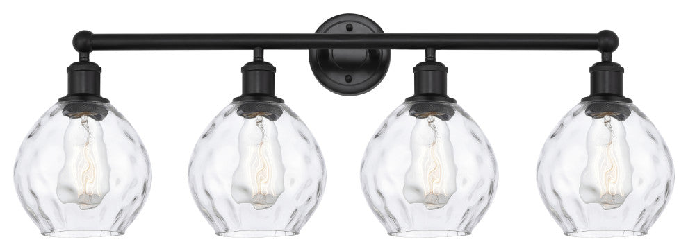 Innovations 616-4W-BK-G362 Waverly 4 Light 33" Bath Vanity Light, Matte Black