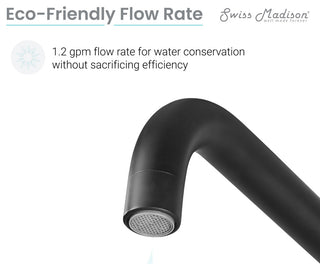 Ivy Single-Handle, Wall-Mount, Bathroom Faucet, Matte Black