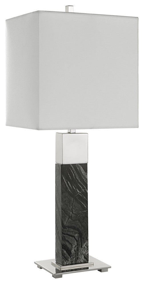Uttermost Pilaster Marble Table Lamp 30060-1, Black