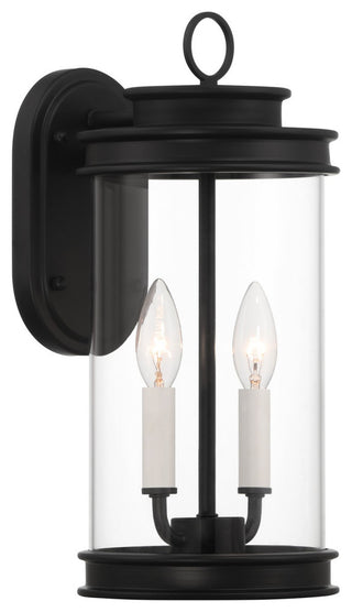 Englewood 2-Light Outdoor Wall Lantern, Matte Black