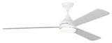 Streaming Smart LED 60" Ceiling Fan in Matte White