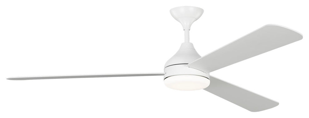 Streaming Smart LED 60" Ceiling Fan in Matte White