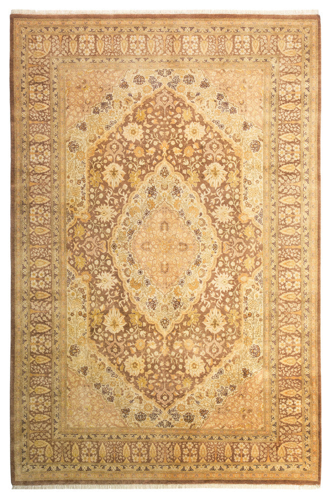 Mogul, One-of-a-Kind Hand-Knotted Area Rug Beige, 6'2"x9'1"