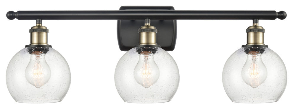 Innovations 516-3W-BAB-G124-6 3 Light Bath Vanity Light, Black Antique Brass