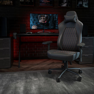 Falco Ergonomic High Back Adjustable Gaming Chair w/Armrests & Lumbar Support, B