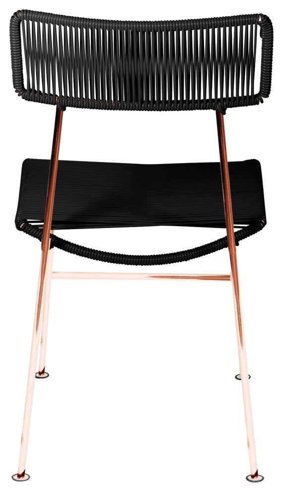 Hapi Indoor/Outdoor Handmade Dining Chair, Black on Copper