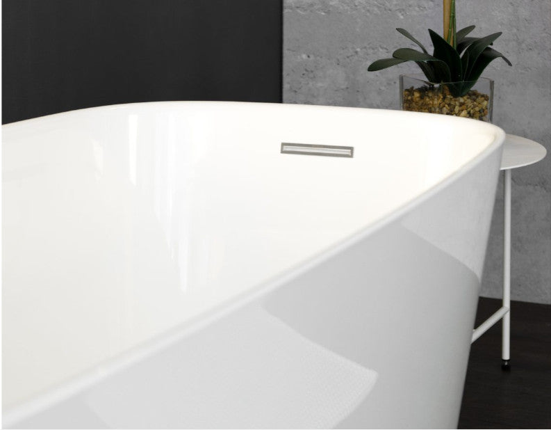 Straight Collection Bathtub, Glossy Grey