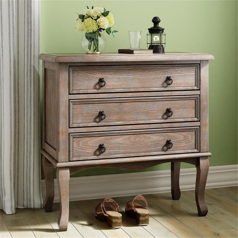 ClickDecor Thomas 3 Drawer Chest Gray
