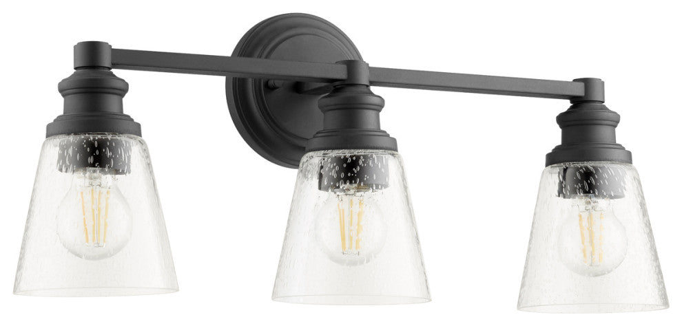 Quorum 509-3-69 Three Light Vanity, Black Finish