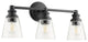 Quorum 509-3-69 Three Light Vanity, Black Finish