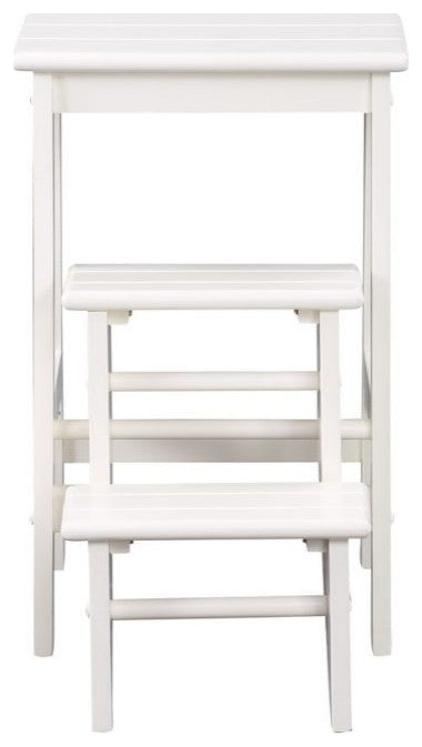 24" Step Stool, White