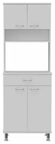 Bay Area Pantry with 2 Cabinets, Drawer, and 2 Open Shelves, White