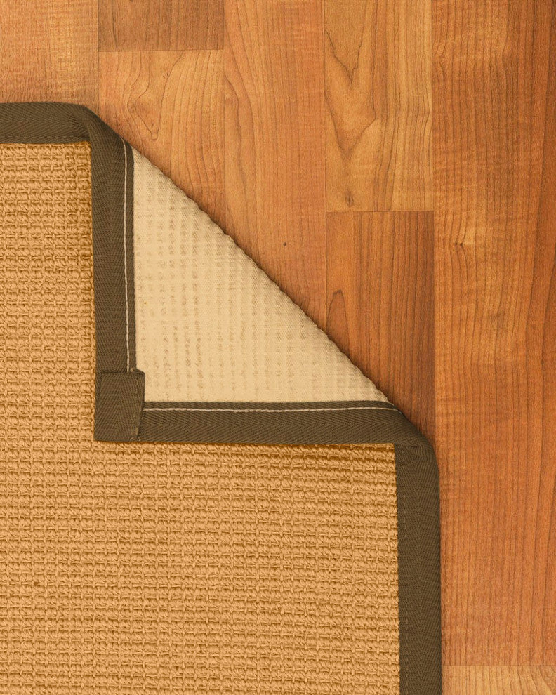 Natural Area Rugs Davlin Custom Sisal Rug, 12' x 15', Malt Border