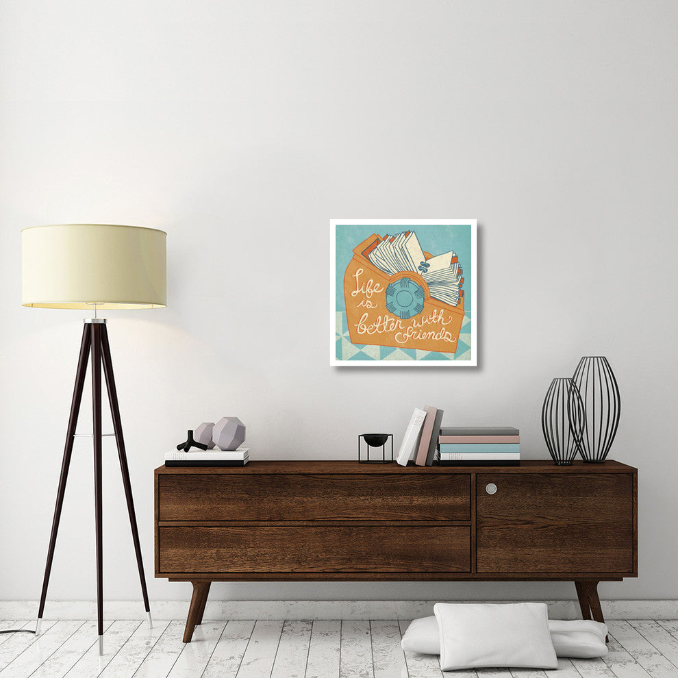 "Life is Better Orange" Digital Paper Print by Mary Urban, 26"x26"