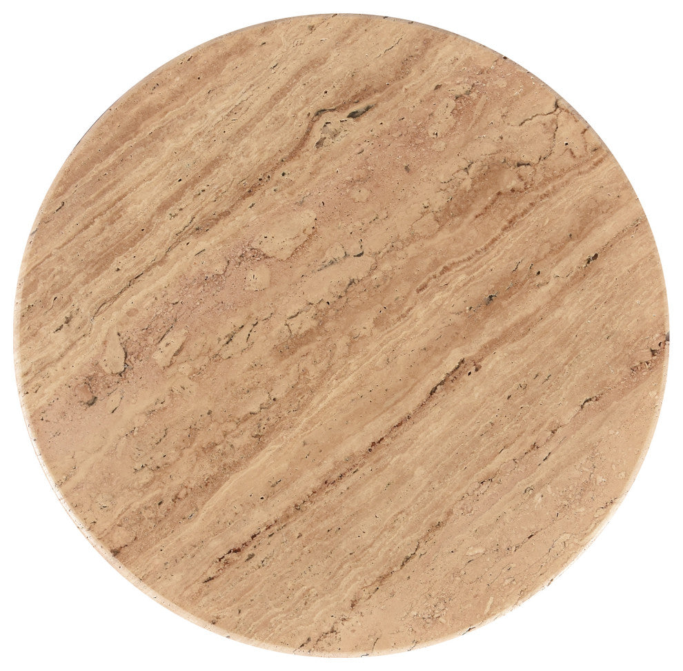 Genoa Marble End / Side Table, Beige